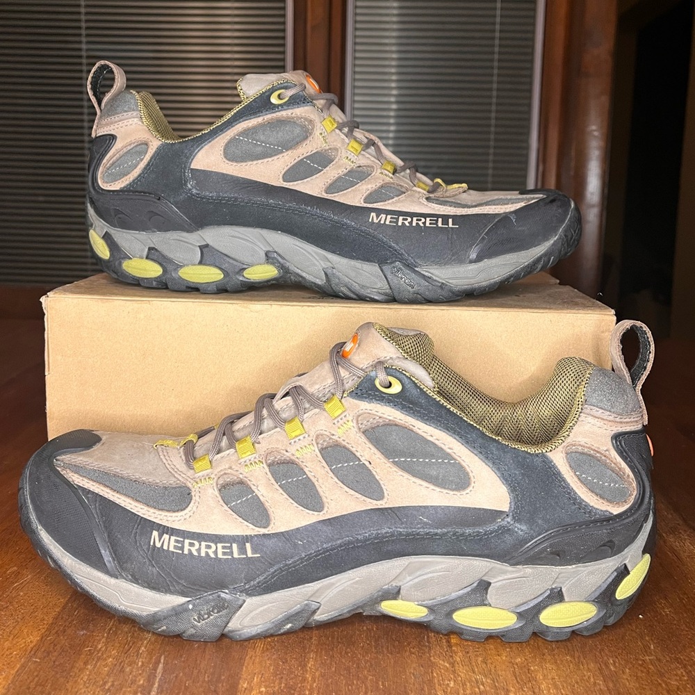Merrell Refuge Men's Hiking Shoes Trail Sneakers Brown Core Brindle Size 14